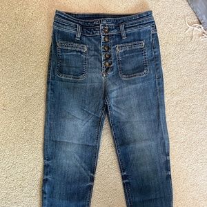 Pilcro Anthropologie denim high rise slim size 27